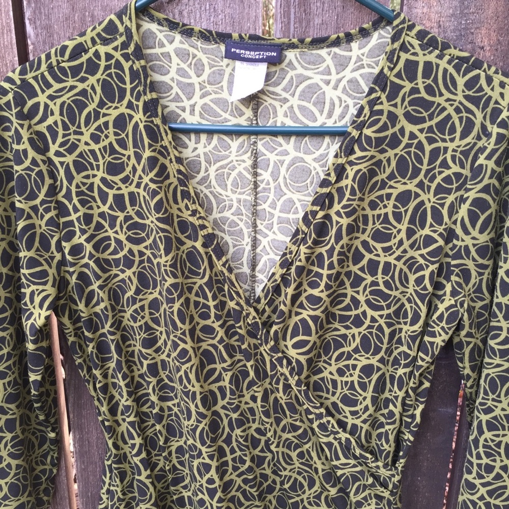 Perseption Concept Green & Black Dress Size S - Picture 9 of 12